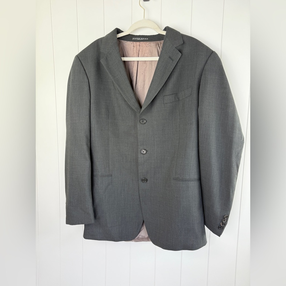 Hugo Boss 100% Wool Charcoal Suit Jacket‎ 44R